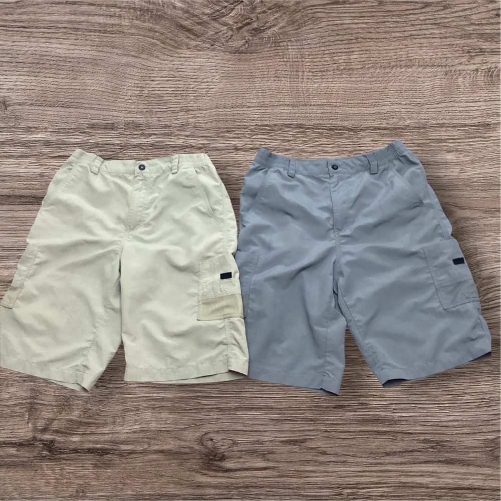 Lot of 2 Magellan Outdoors Fish Gear Boys XL 18-20 Cargo Shorts Bundle 2 Pack